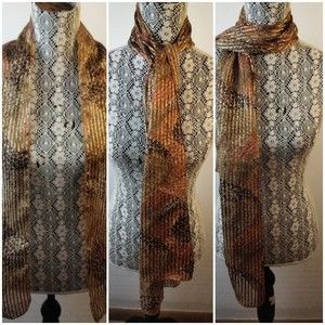 Leopard Print Scarf Wrap Hair Acessorry Multifunction 13 By 59 Inches